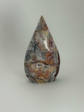 Crazy Lace Agate Flame 3.5” / Mexican Agate Freeform / Banded Crystal Decor